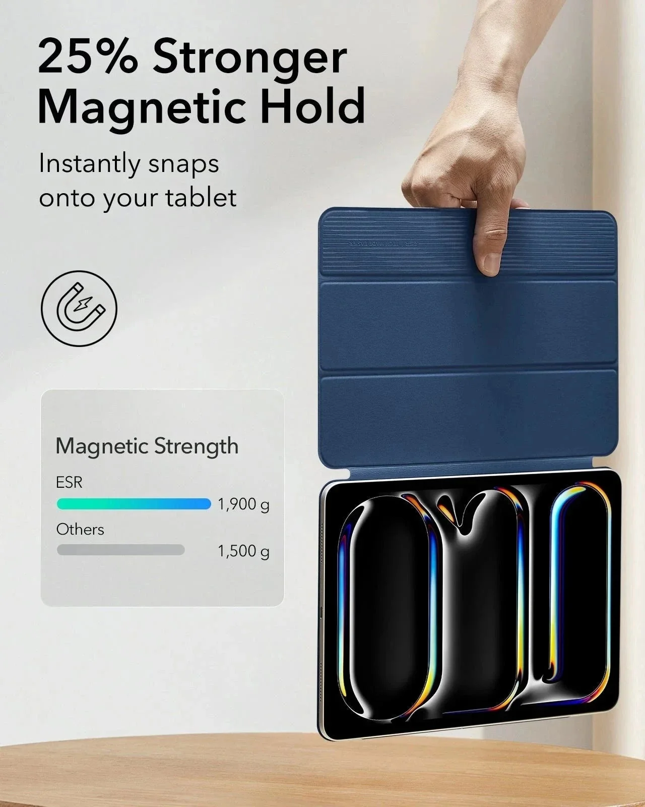iPad Pro 13" (2025) Rebound Magnetic Case- Navy Blue - Image 5