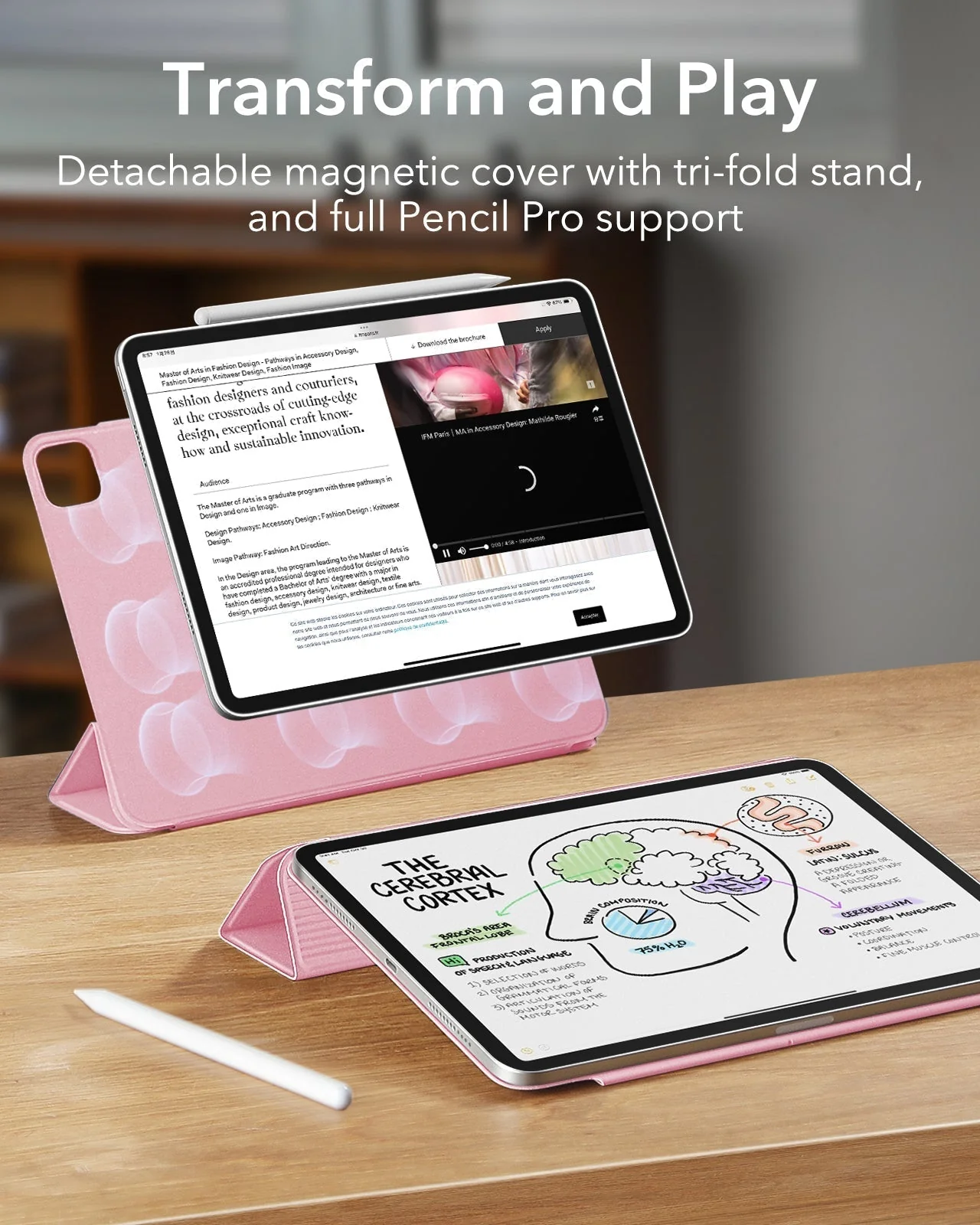 iPad Pro 13" (2025) Rebound Magnetic Case - Pink - Image 3