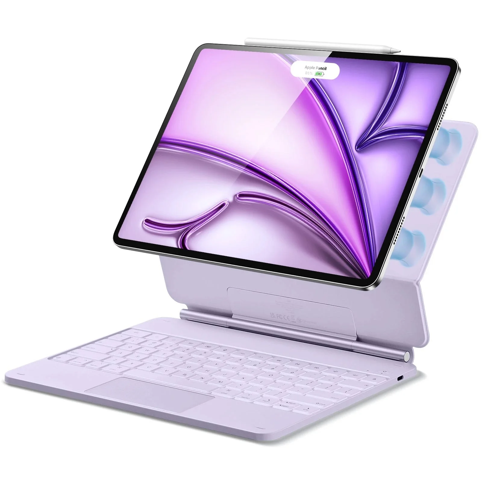 iPad Air 13” (M4) 2026 Rebound Magnetic Keyboard Case - US Layout-Purple