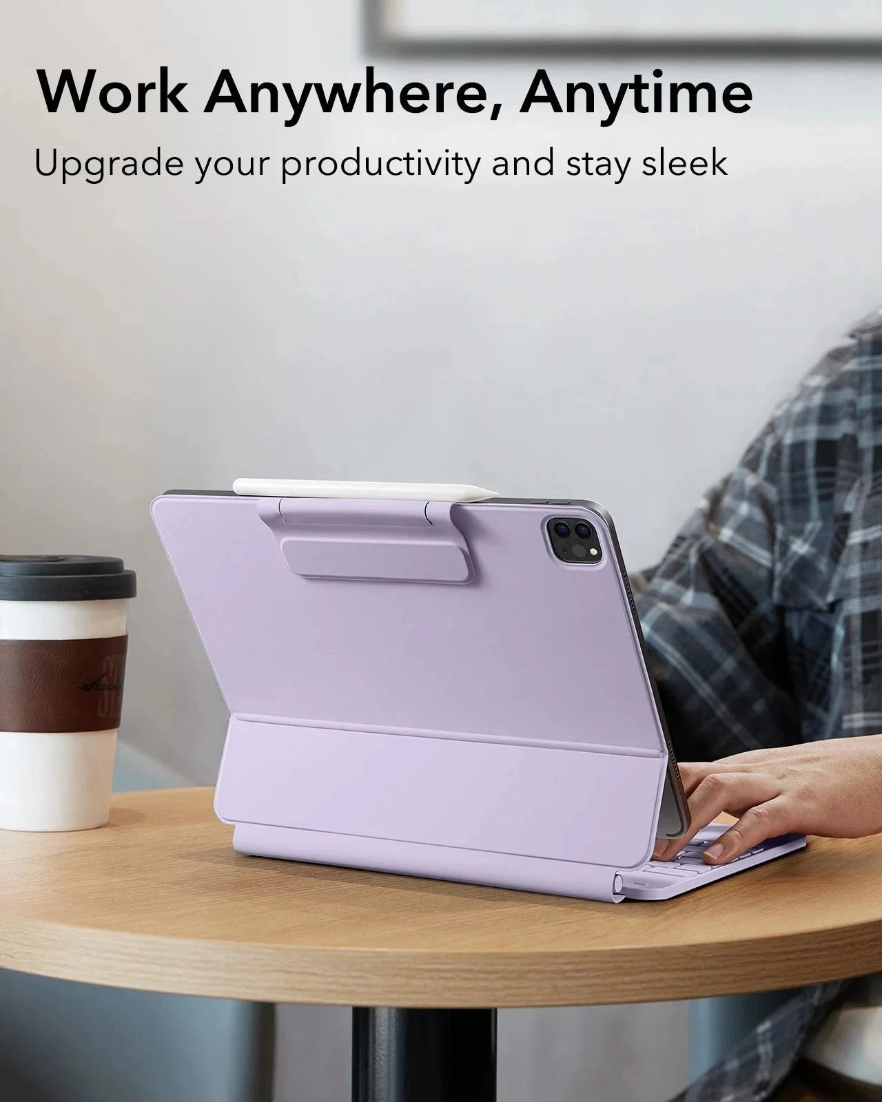 iPad Air 13” (M4) 2026 Rebound Magnetic Keyboard Case - US Layout-Purple - Image 5