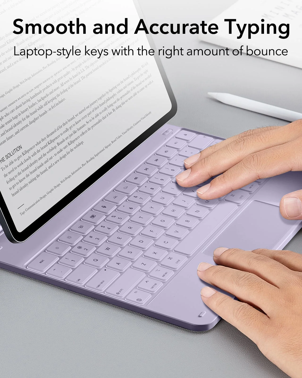 iPad Air 13” (M4) 2026 Rebound Magnetic Keyboard Case - US Layout-Purple - Image 7