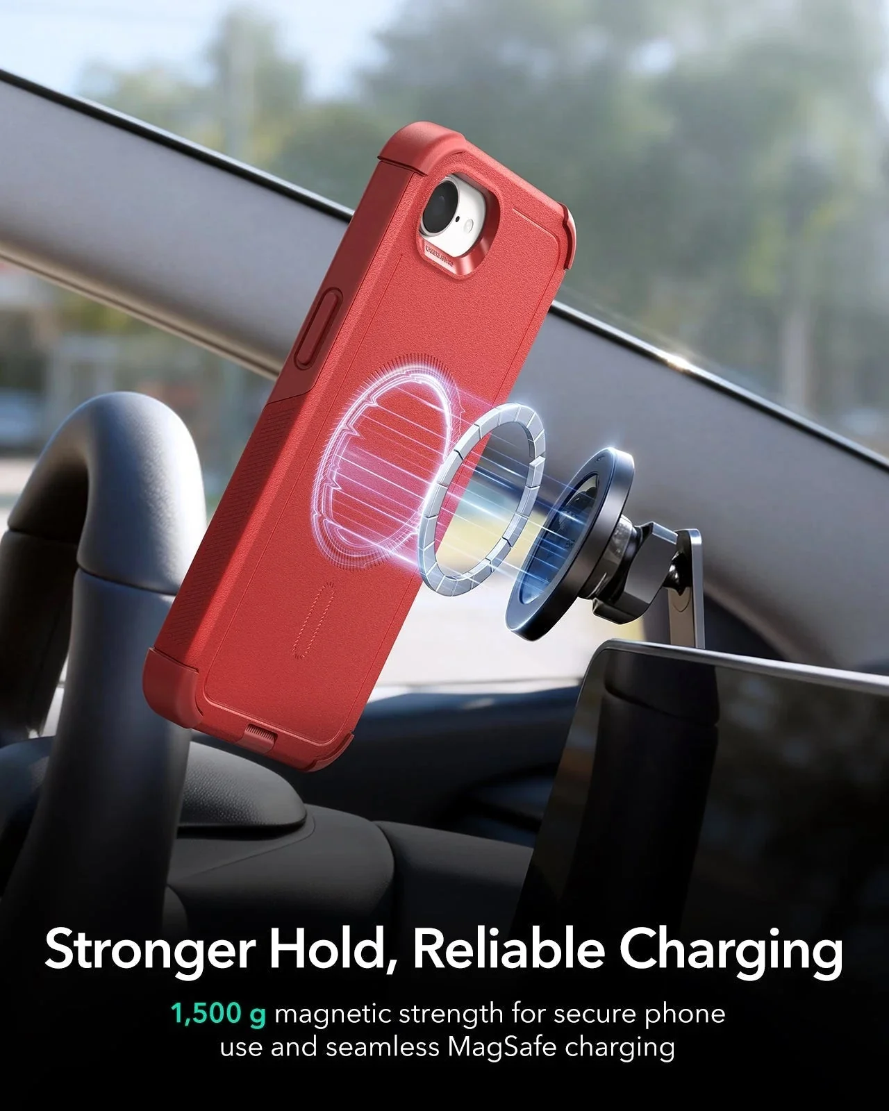 iPhone 17e Cyber Tough Magnetic Case - Red - Image 7