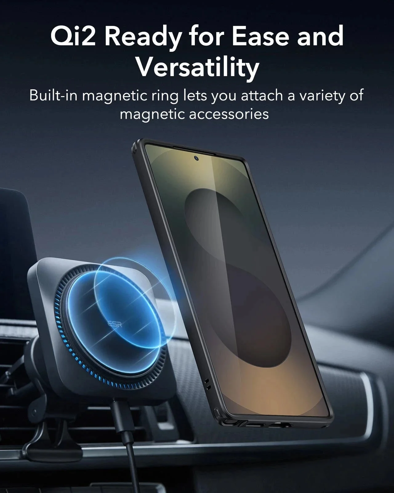Galaxy S25 Ultra HaloLock Classic Hybrid Case - Frosted Black - Image 6