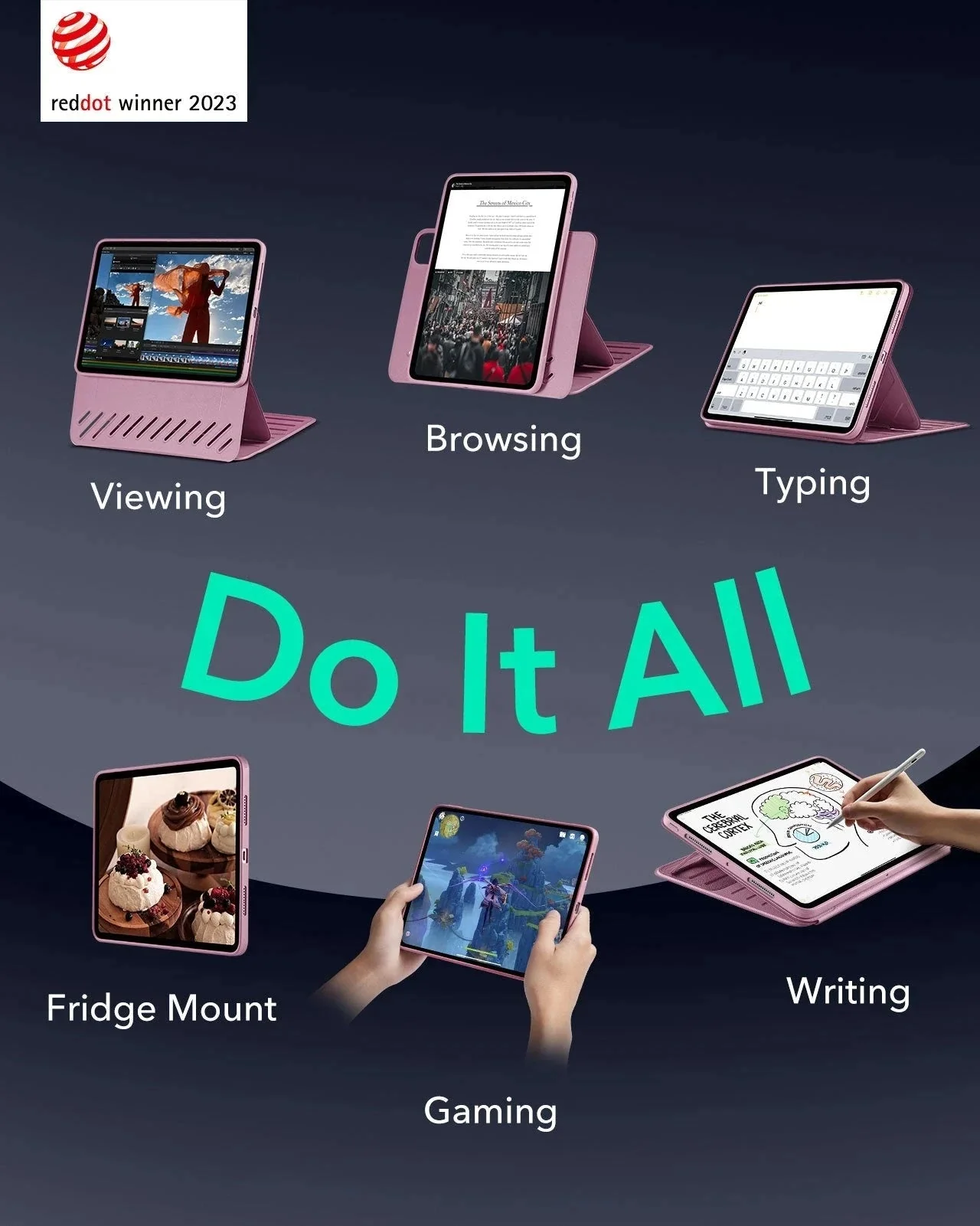 iPad Pro 11ʺ (2025) Shift Transformation with Digital Pencil Bundle - Pink - Image 2