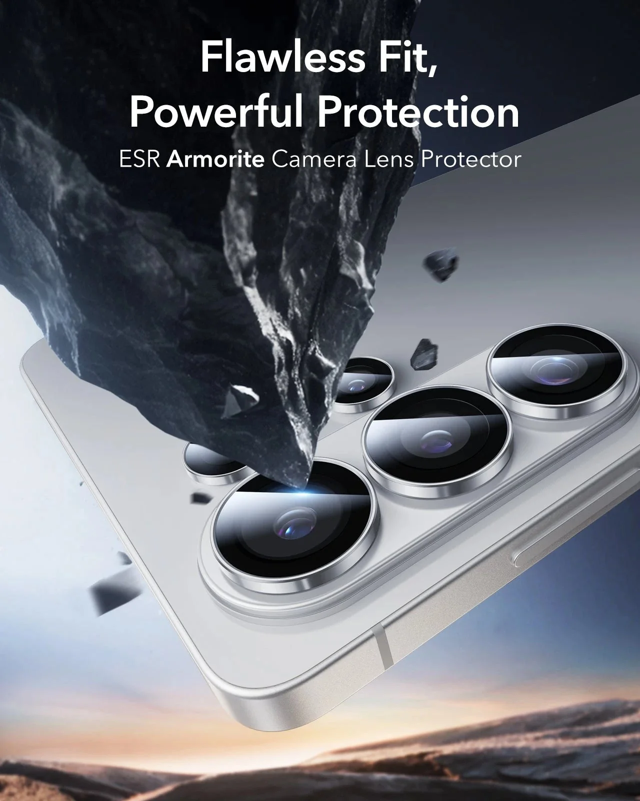 Galaxy S26 Ultra Armorite® Camera Lens Protector - Silver - Image 2