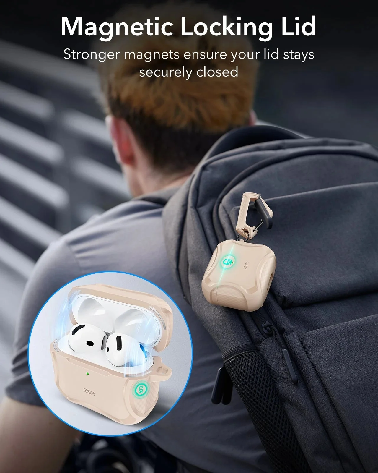 AirPods 4 Cyber Tough Case (HaloLock) - Titanium - Image 5