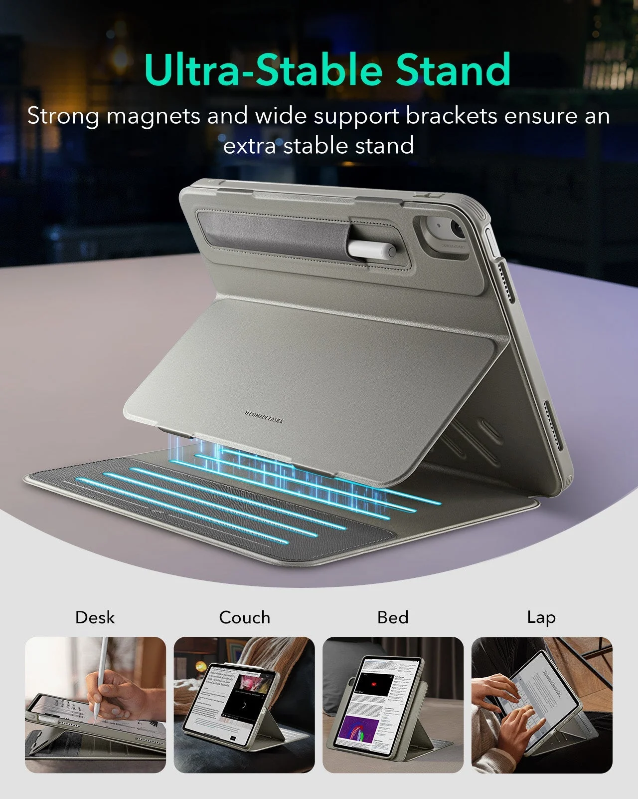 iPad 11" (A16) 2025 Bundle Shift Magnetic Case & Armorite® Protection - Titanium - Image 4