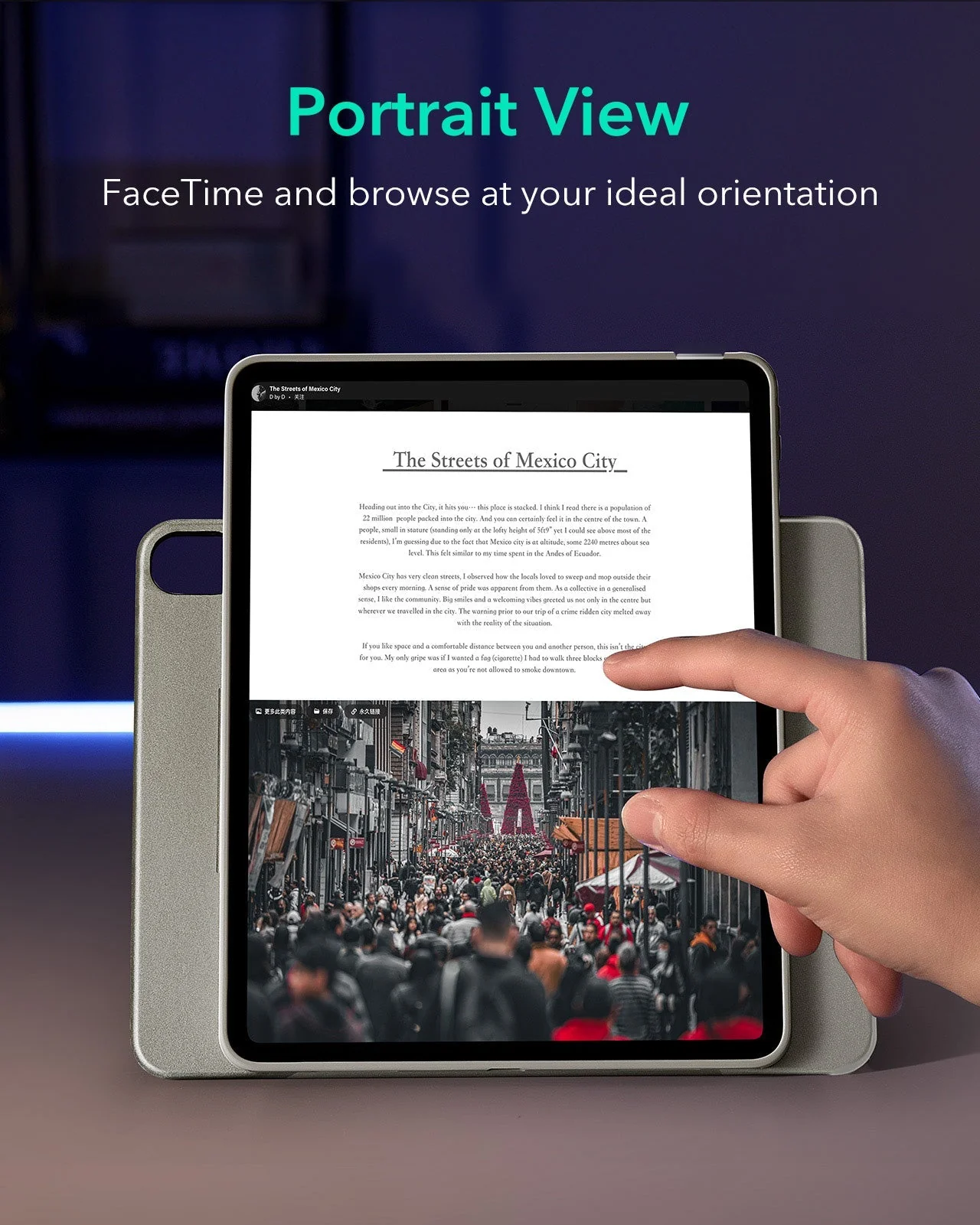 iPad 11" (A16) 2025 Bundle Shift Magnetic Case & Armorite® Protection - Titanium - Image 5