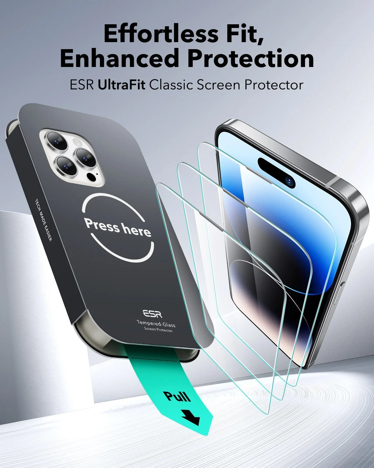 iPhone 14 Pro UltraFit Classic Screen Protector -3 Pack - Image 2