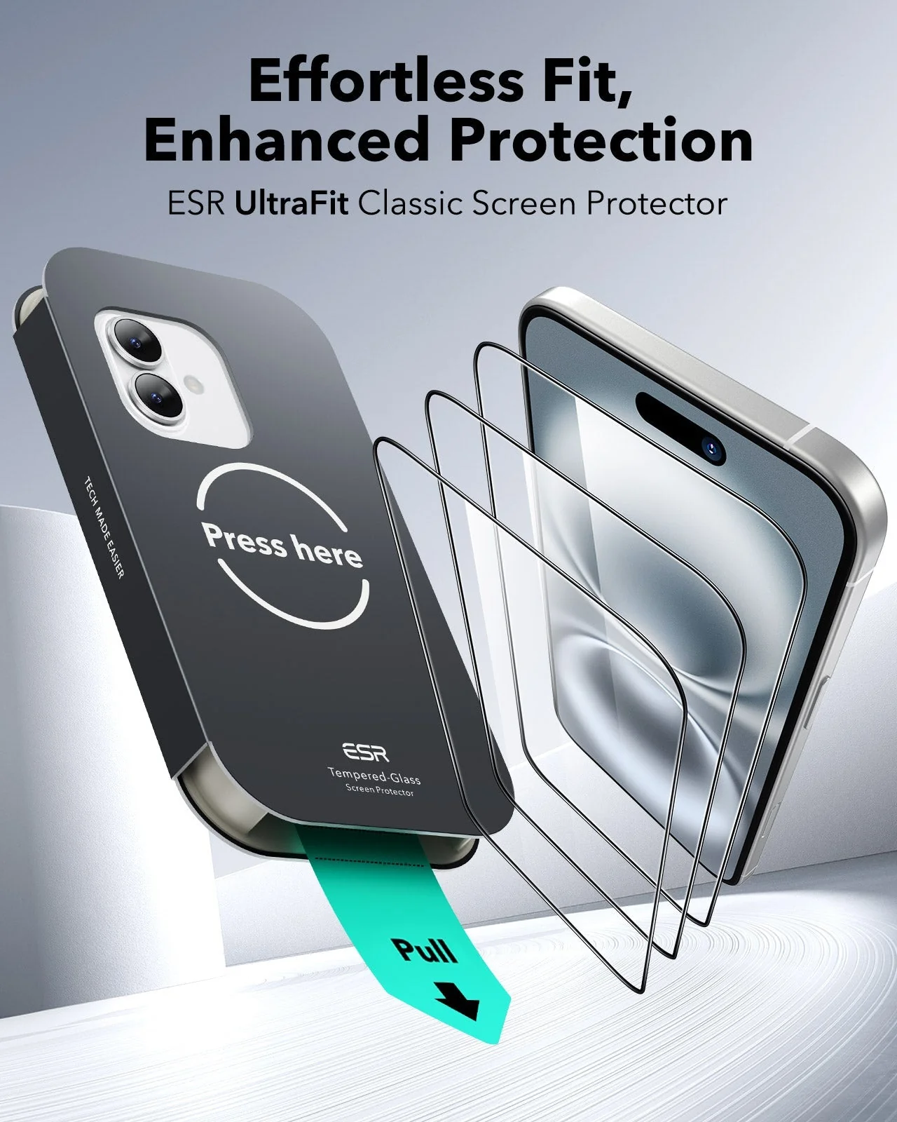 iPhone 16/15 UltraFit Classic Screen Protector -3 Pack - Image 2