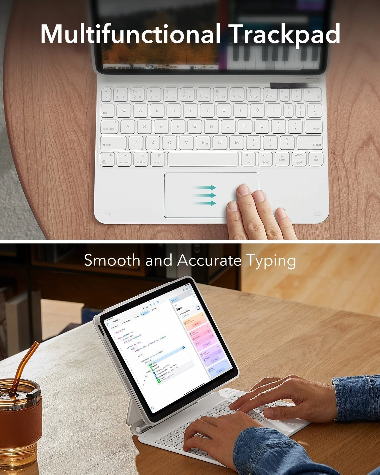 iPad Air 11" (M4, 2026) Rebound Magnet-Tastaturhülle 360 - DE Layout-White - Image 5