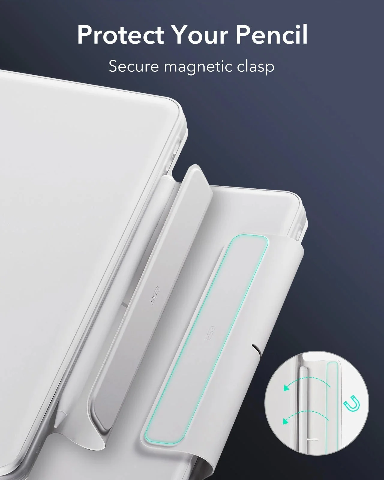 iPad Pro 13ʺ (2025) Bundle Rebound Magnetic Keyboard Case 360 & Armorite Screen Protectors  - US Layout-White - Image 9
