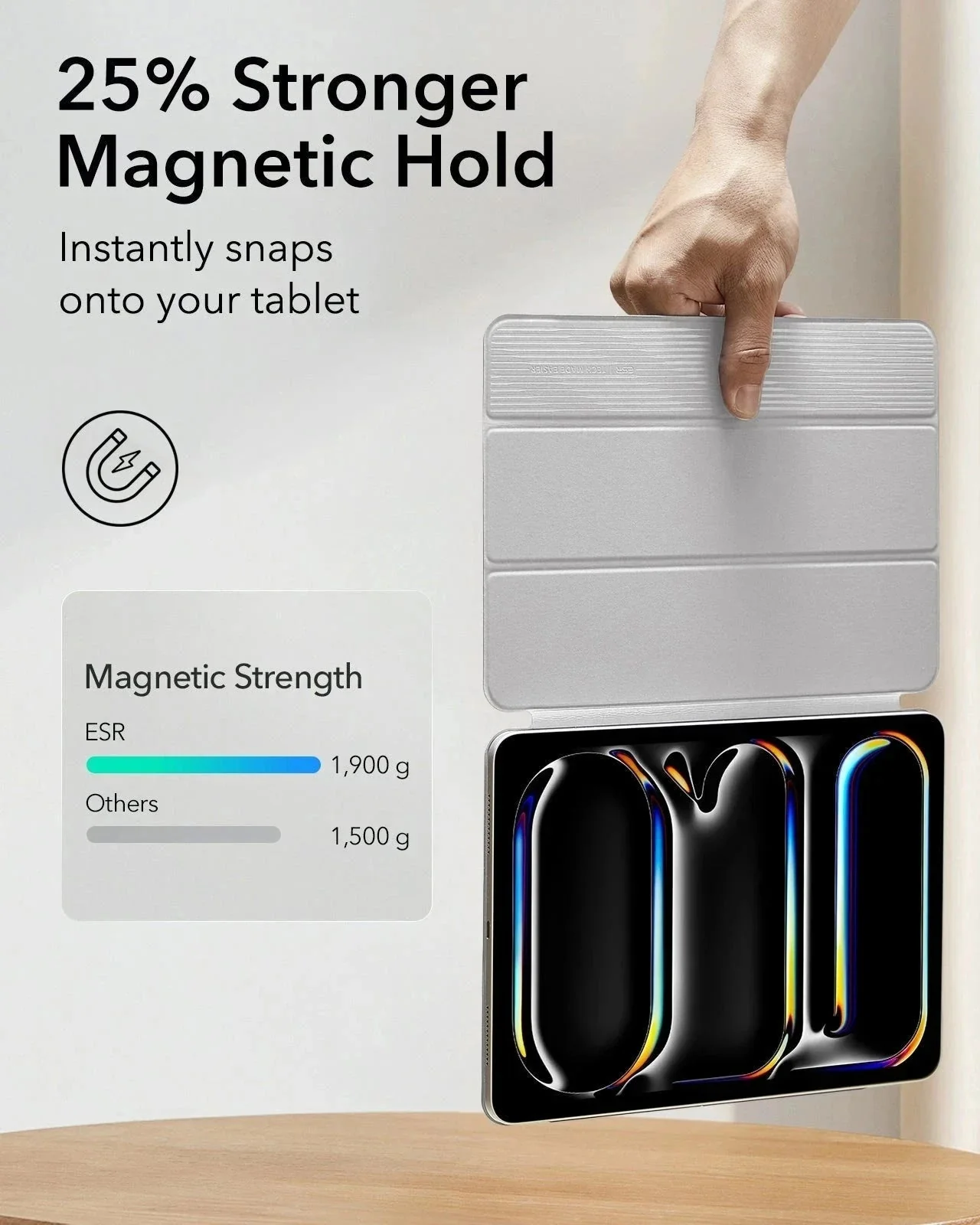 iPad Pro 13" (2025) Rebound Magnetic Case - Brilliant White - Image 5